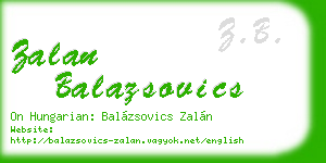 zalan balazsovics business card