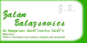 zalan balazsovics business card